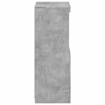 Dressoir Met Led-Verlichting 4X37X00 Cm Betongrijs