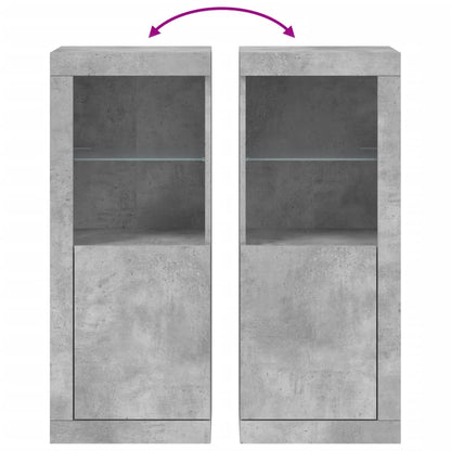 Dressoir Met Led-Verlichting 4X37X00 Cm Betongrijs
