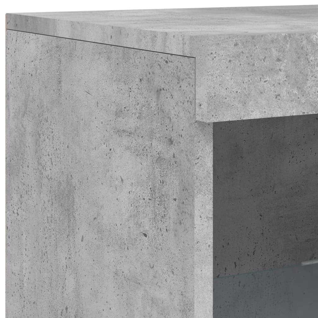 Dressoir Met Led-Verlichting 4X37X00 Cm Betongrijs