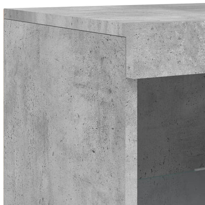 Dressoir Met Led-Verlichting 4X37X00 Cm Betongrijs