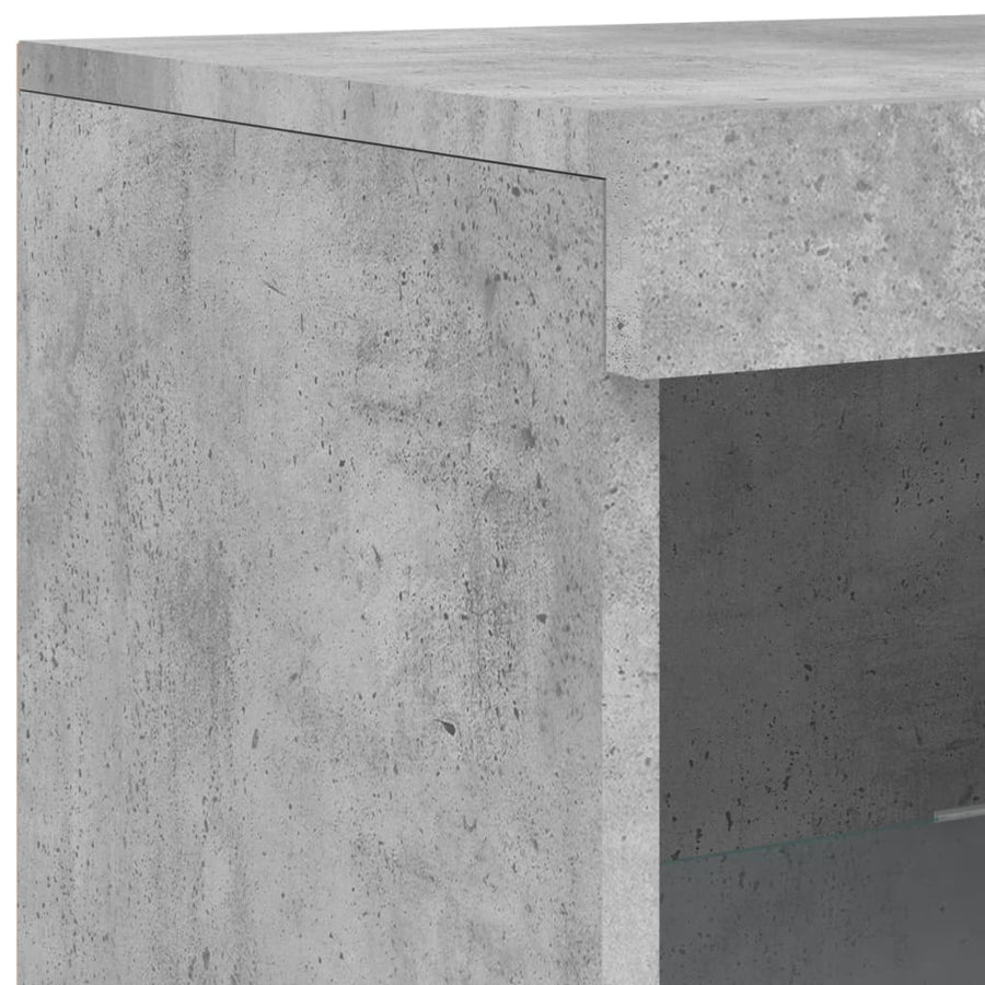 Dressoir Met Led-Verlichting 4X37X00 Cm Betongrijs