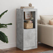 Dressoir 41x37x100 cm betongrijs met LED