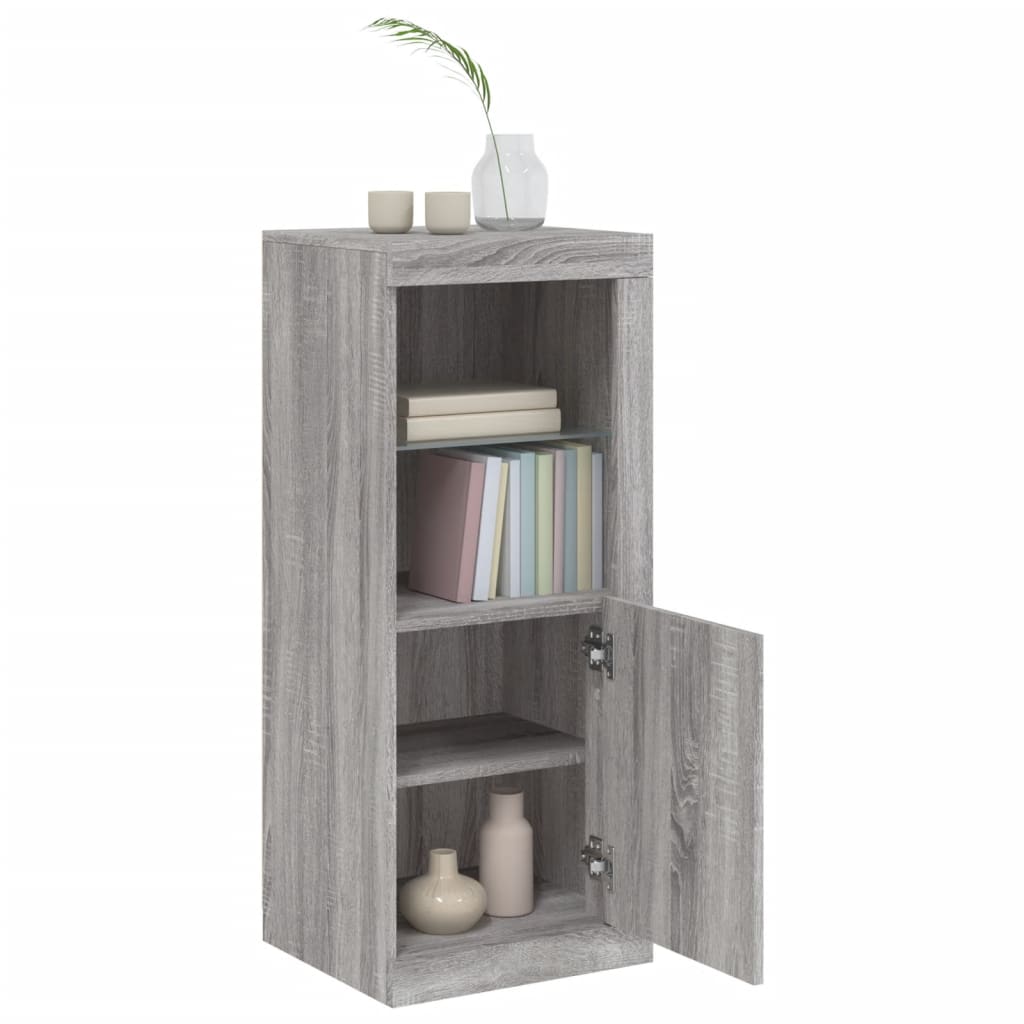 Dressoir Met Led-Verlichting 4X37X00 Cm Eiken Grijs sonoma