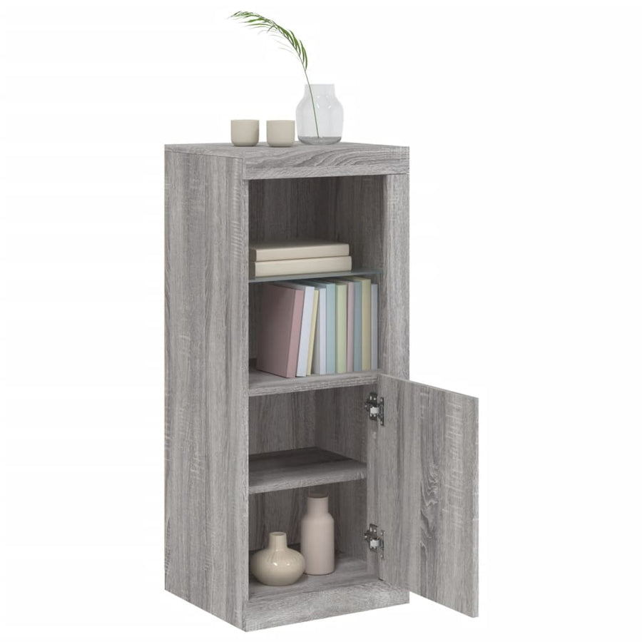 Dressoir Met Led-Verlichting 4X37X00 Cm Eiken Grijs sonoma