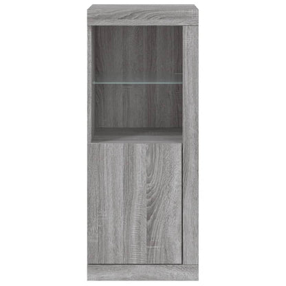Dressoir Met Led-Verlichting 4X37X00 Cm Eiken Grijs sonoma