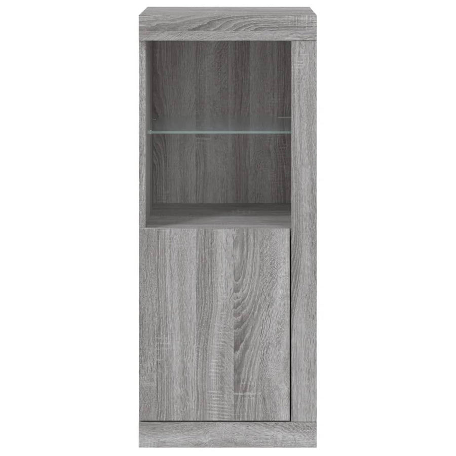 Dressoir Met Led-Verlichting 4X37X00 Cm Eiken Grijs sonoma