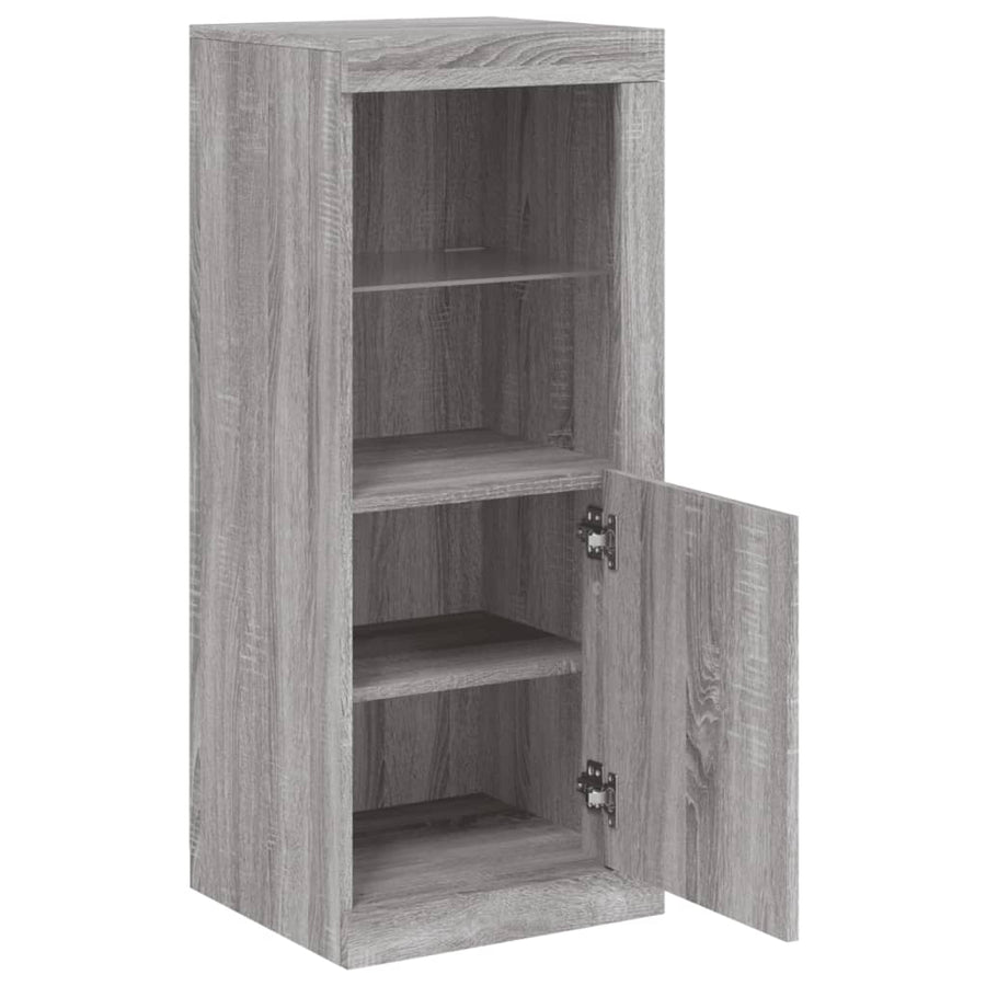Dressoir Met Led-Verlichting 4X37X00 Cm Eiken Grijs sonoma