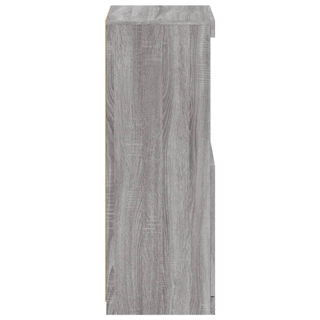 Dressoir Met Led-Verlichting 4X37X00 Cm Eiken Grijs sonoma