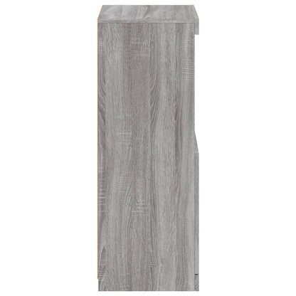 Dressoir Met Led-Verlichting 4X37X00 Cm Eiken Grijs sonoma