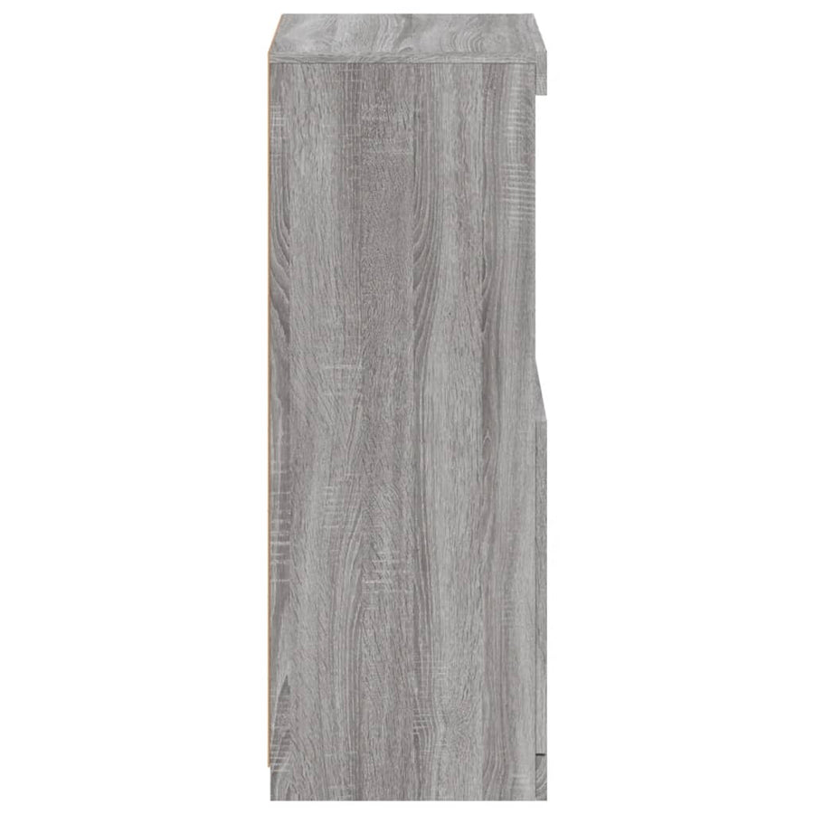 Dressoir Met Led-Verlichting 4X37X00 Cm Eiken Grijs sonoma