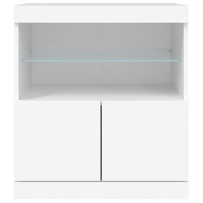 Dressoir Met Led-Verlichting 60X37X67 Cm Wit