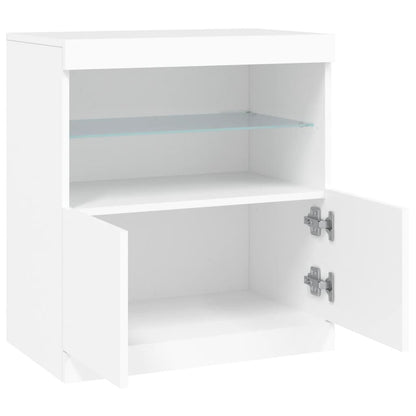 Dressoir Met Led-Verlichting 60X37X67 Cm Wit