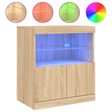 Dressoir Met Led-Verlichting 60X37X67 Cm Kleurig Sonoma eiken