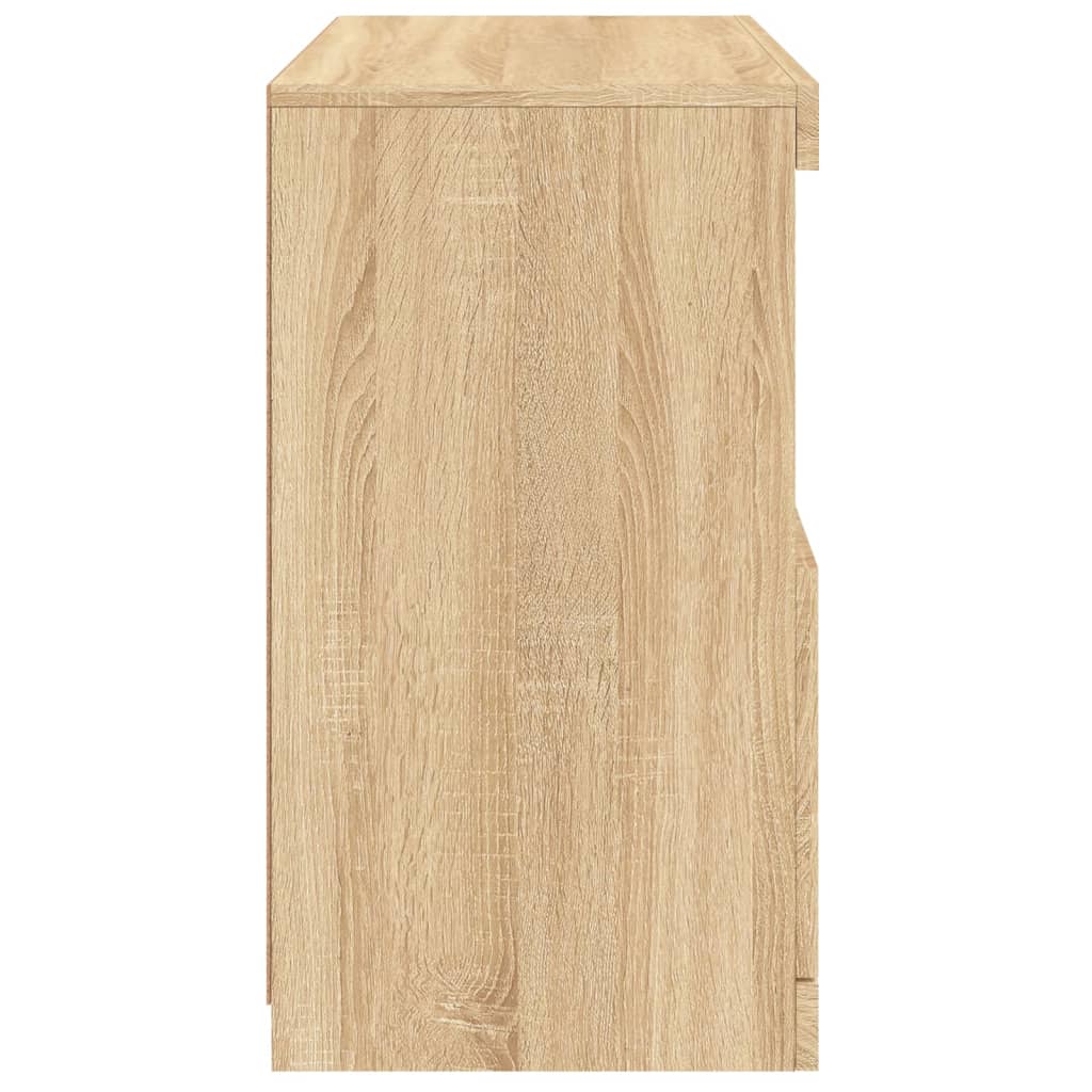 Dressoir Met Led-Verlichting 60X37X67 Cm Kleurig Sonoma eiken