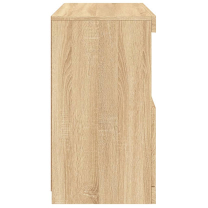 Dressoir Met Led-Verlichting 60X37X67 Cm Kleurig Sonoma eiken