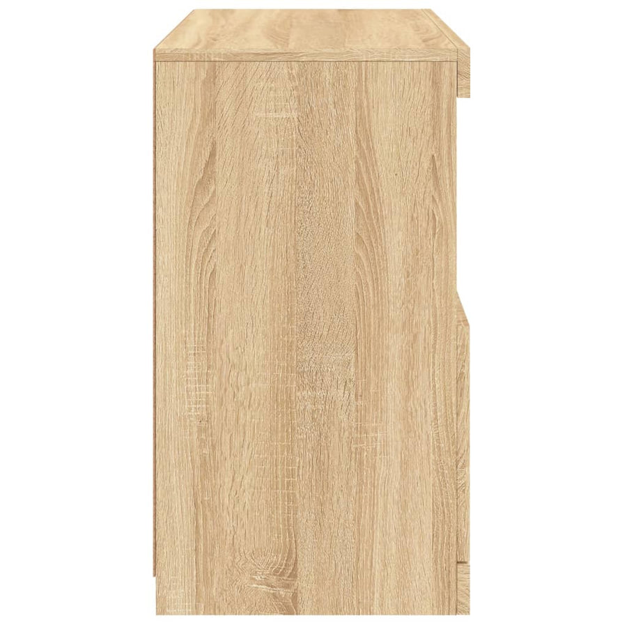 Dressoir Met Led-Verlichting 60X37X67 Cm Kleurig Sonoma eiken