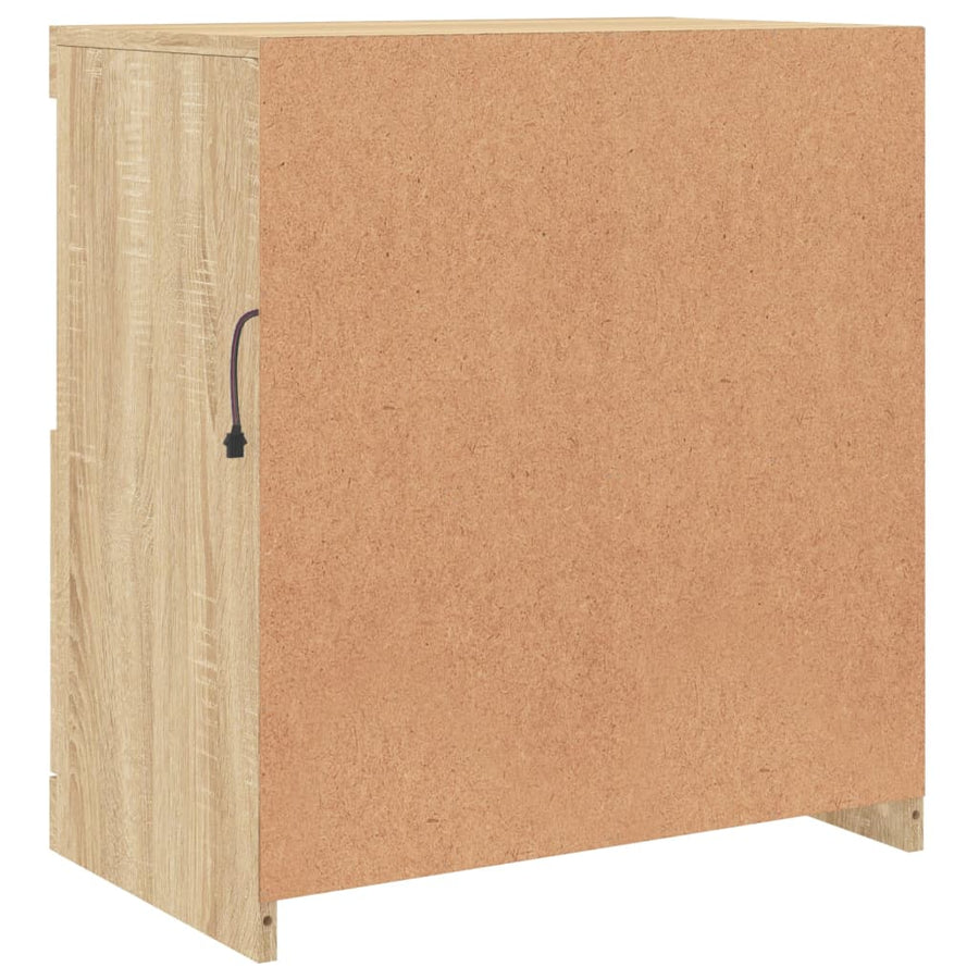 Dressoir Met Led-Verlichting 60X37X67 Cm Kleurig Sonoma eiken