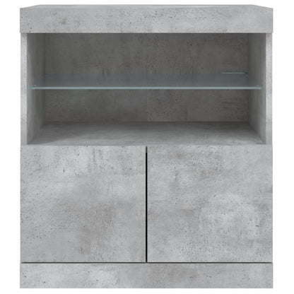 Dressoir Met Led-Verlichting 60X37X67 Cm Betongrijs