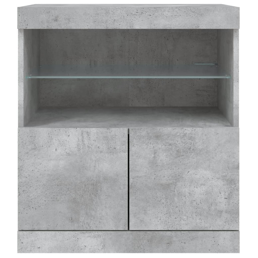 Dressoir Met Led-Verlichting 60X37X67 Cm Betongrijs