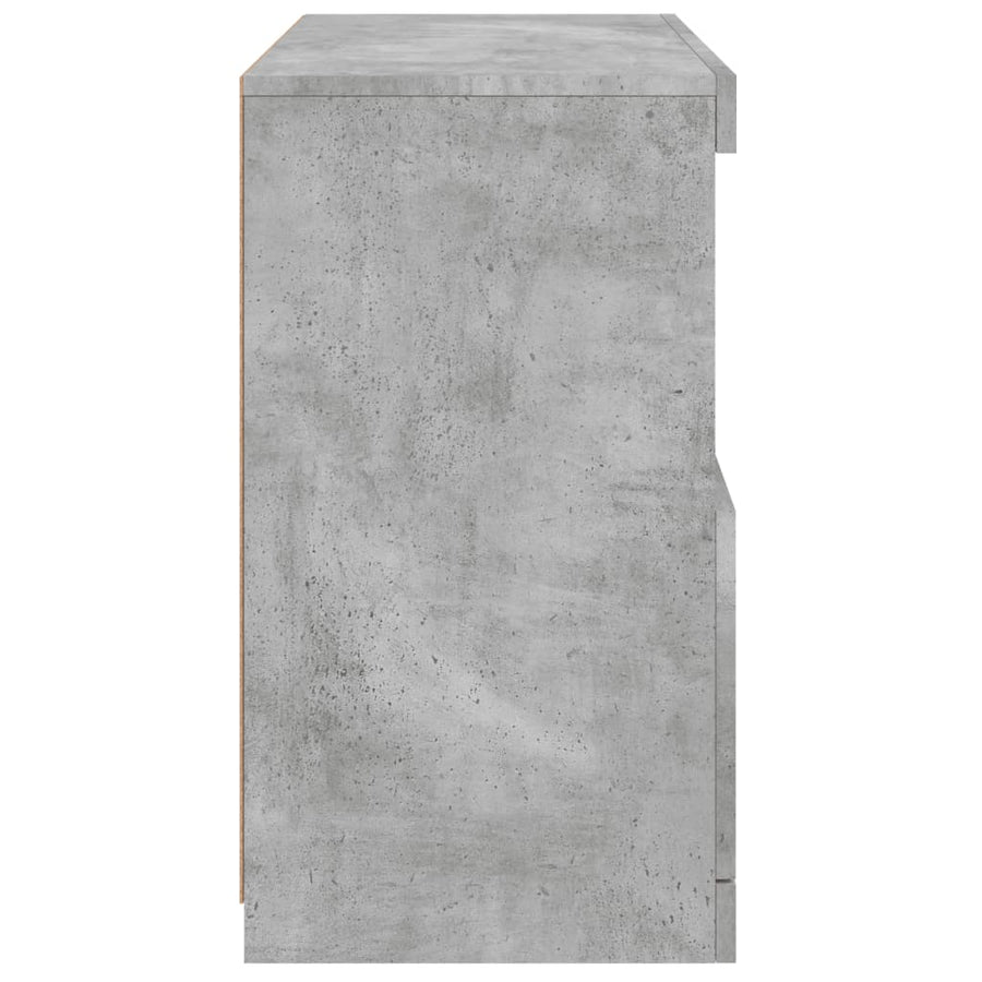Dressoir Met Led-Verlichting 60X37X67 Cm Betongrijs