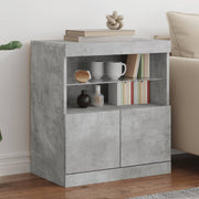 Dressoir 60x37x67 cm betongrijs met LED
