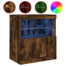 Dressoir Met Led-Verlichting 60X37X67 Cm Kleurig Gerookt eiken