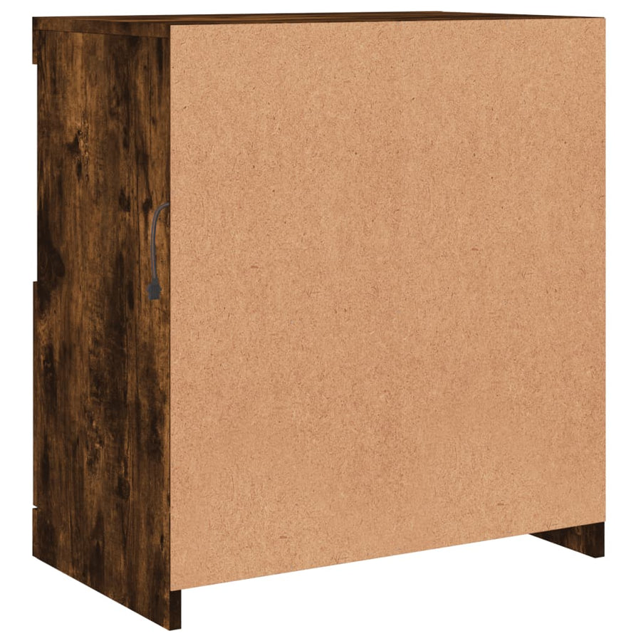 Dressoir Met Led-Verlichting 60X37X67 Cm Kleurig Gerookt eiken