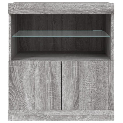Dressoir Met Led-Verlichting 60X37X67 Cm Eiken Grijs sonoma
