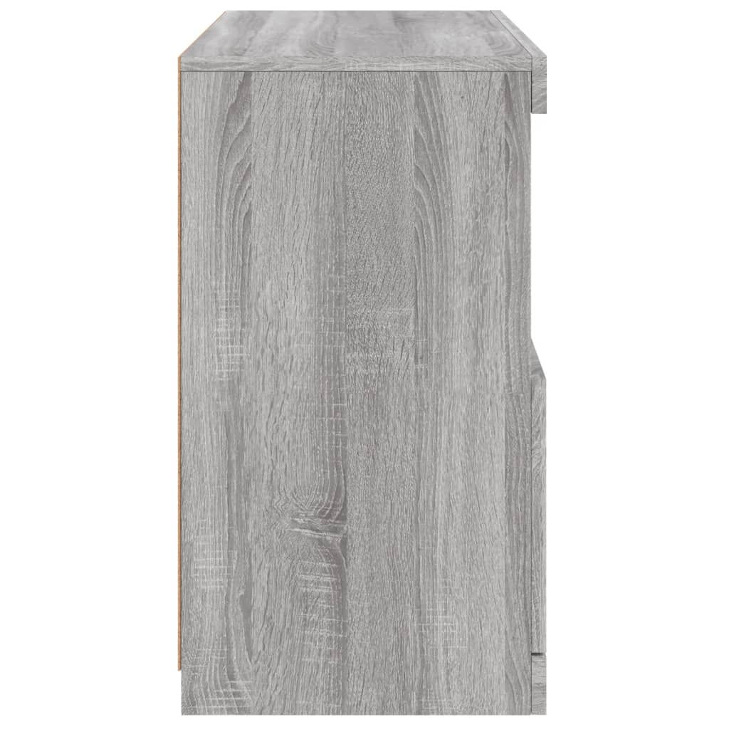 Dressoir Met Led-Verlichting 60X37X67 Cm Eiken Grijs sonoma