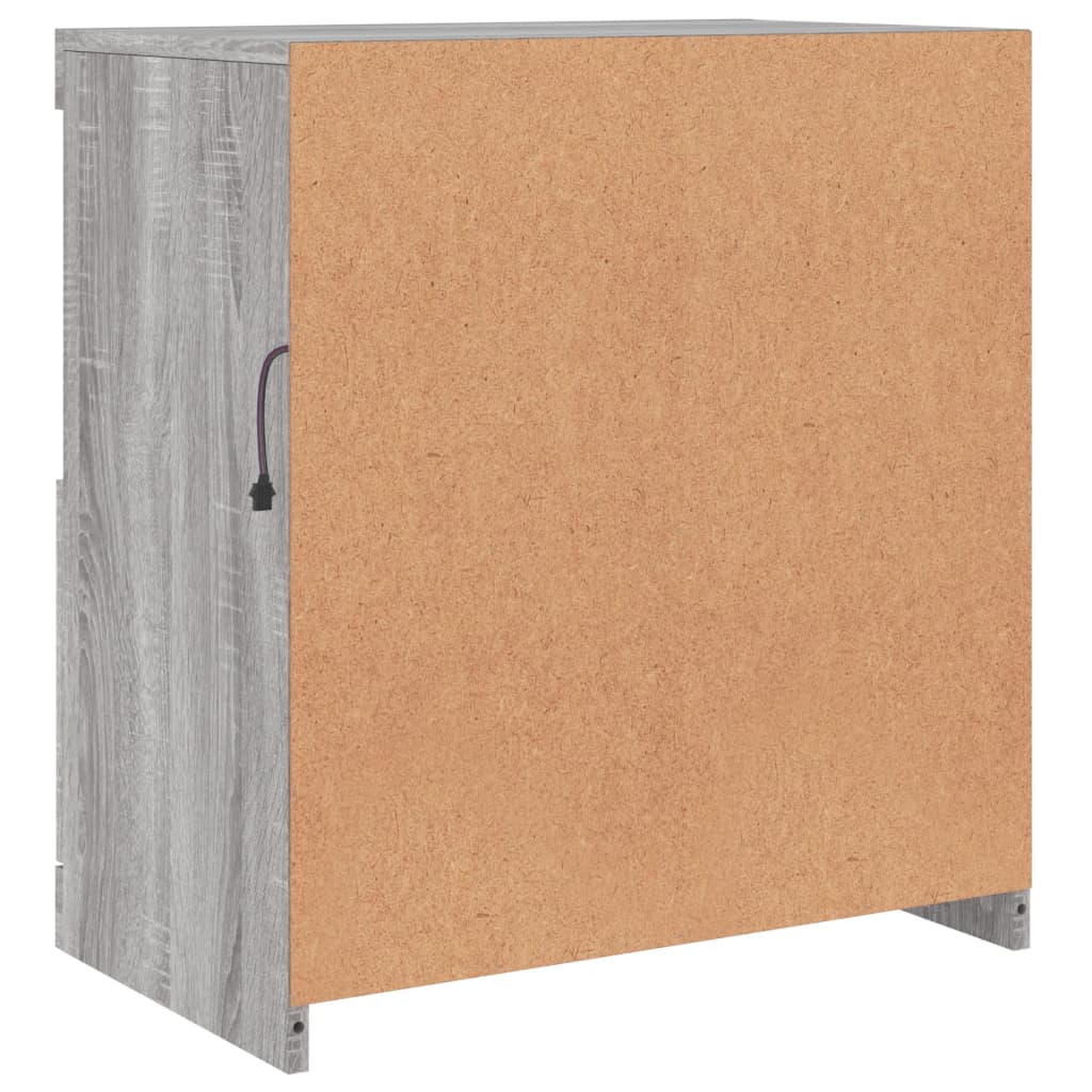 Dressoir Met Led-Verlichting 60X37X67 Cm Eiken Grijs sonoma