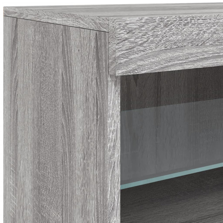 Dressoir Met Led-Verlichting 60X37X67 Cm Eiken Grijs sonoma