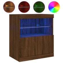 Dressoir Met Led-Verlichting 60X37X67 Cm Bruineikenkleurig bruin eikenkleur