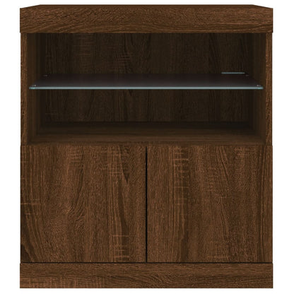 Dressoir Met Led-Verlichting 60X37X67 Cm Bruineikenkleurig bruin eikenkleur