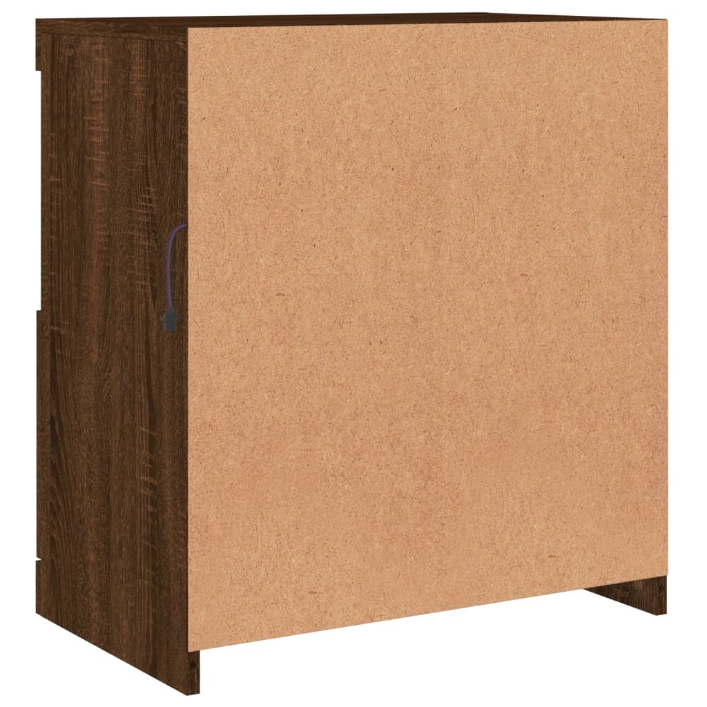 Dressoir Met Led-Verlichting 60X37X67 Cm Bruineikenkleurig bruin eikenkleur