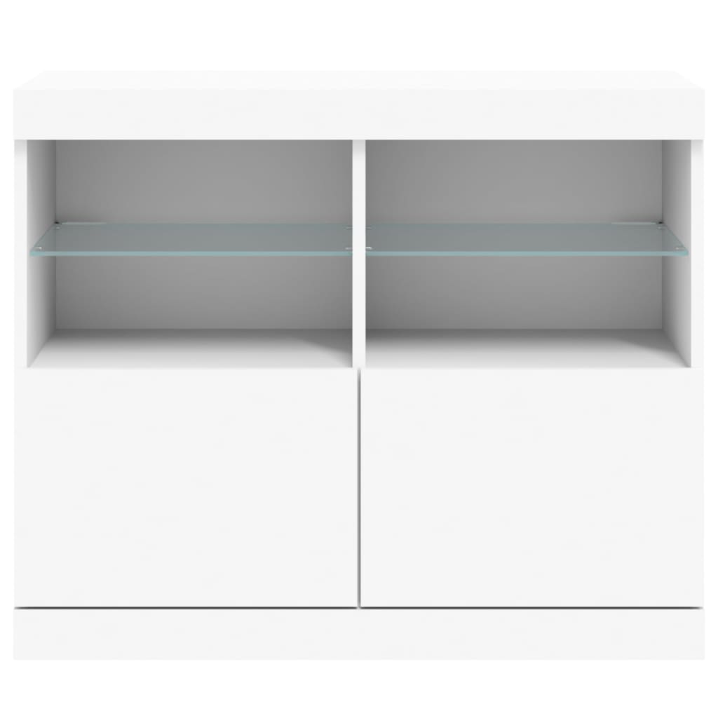 Dressoir Met Led-Verlichting 8X37X67 Cm Wit