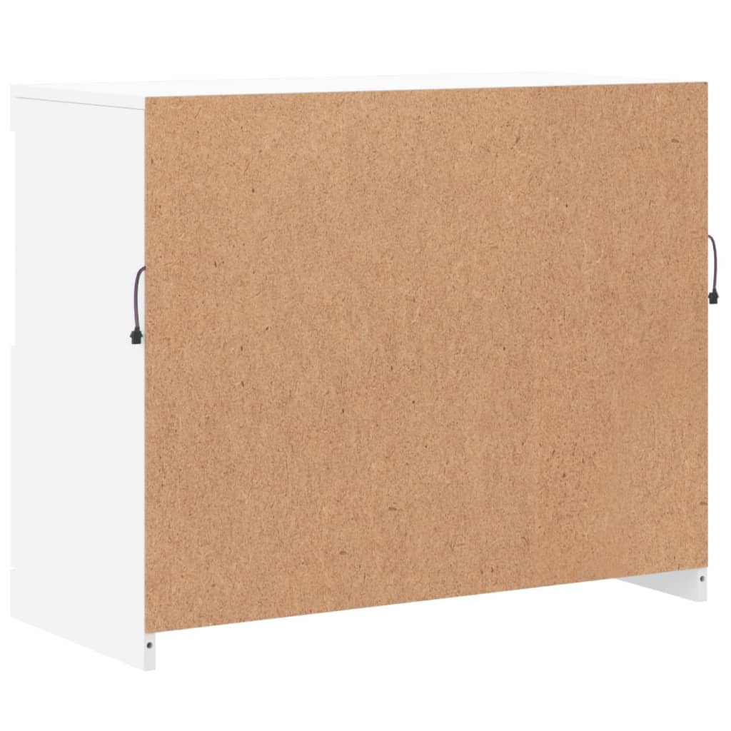 Dressoir Met Led-Verlichting 8X37X67 Cm Wit