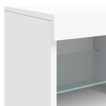 Dressoir Met Led-Verlichting 8X37X67 Cm Wit