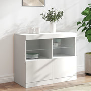 Dressoir 81x37x67 cm wit met LED