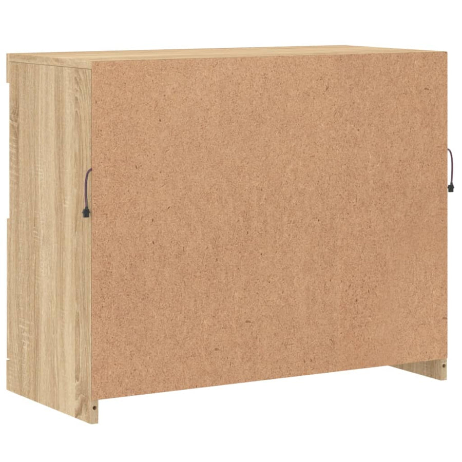 Dressoir Met Led-Verlichting 8X37X67 Cm Kleurig Sonoma eiken