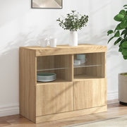 Dressoir 81x37x67 cm sonoma eiken LED