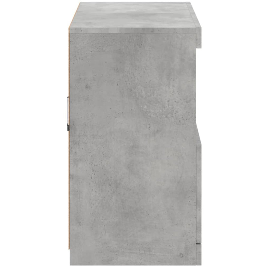 Dressoir Met Led-Verlichting 8X37X67 Cm Betongrijs