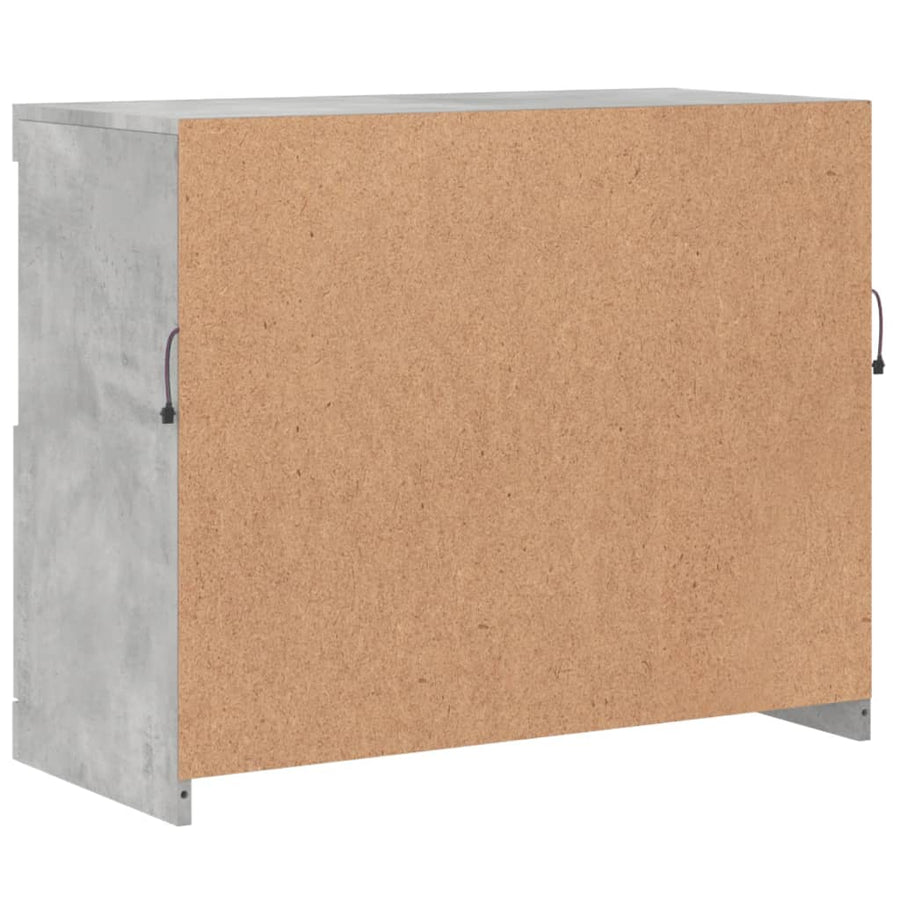 Dressoir Met Led-Verlichting 8X37X67 Cm Betongrijs