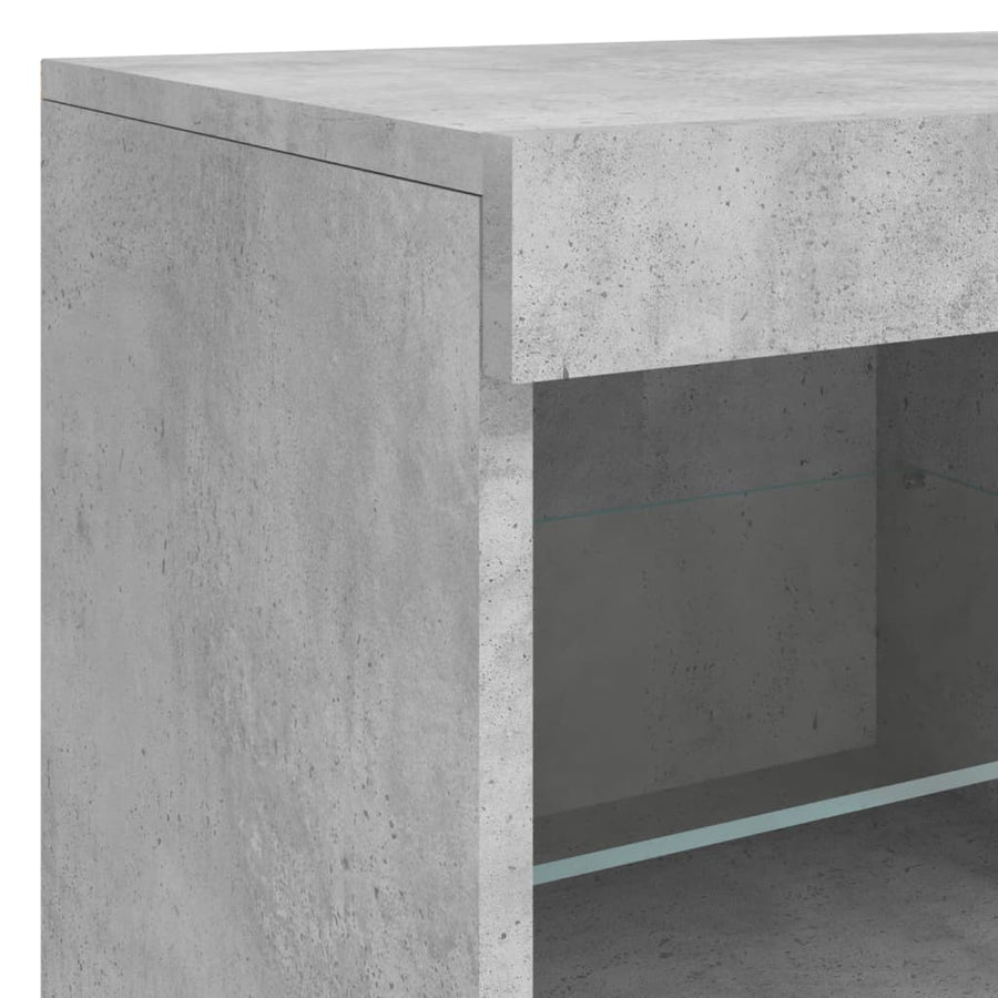 Dressoir Met Led-Verlichting 8X37X67 Cm Betongrijs