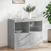 Dressoir 81x37x67 cm betongrijs met LED