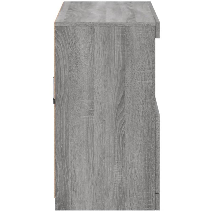 Dressoir Met Led-Verlichting 8X37X67 Cm Eiken Grijs sonoma