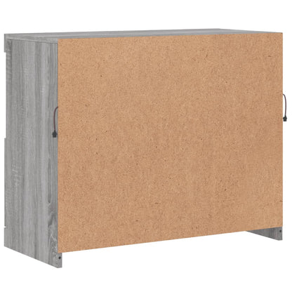 Dressoir Met Led-Verlichting 8X37X67 Cm Eiken Grijs sonoma