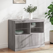 Dressoir 81x37x67 cm grijs sonoma eiken met LED