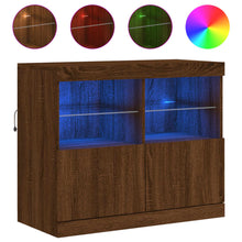 Dressoir Met Led-Verlichting 8X37X67 Cm Bruineikenkleurig bruin eikenkleur