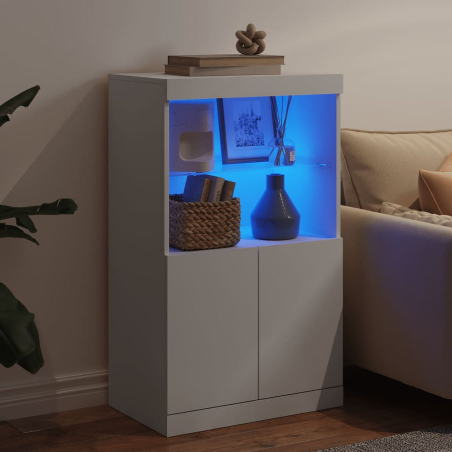 Dressoir Met Led-Verlichting 60,5X37X00 Cm Wit