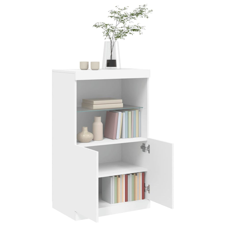 Dressoir Met Led-Verlichting 60,5X37X00 Cm Wit